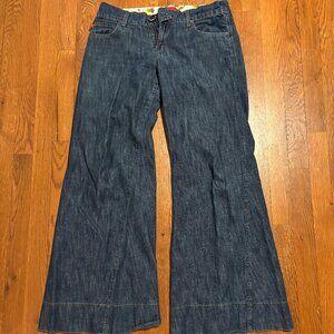 vintage level 99 wide leg dark wash jeans
